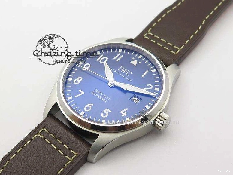 MIROTIME 0121 Mark XVIII Le Petit Prince IW327004 SS Mk Maker Best Edition Blue Dial On Brown Leather Strap A TimelessDesign 7296